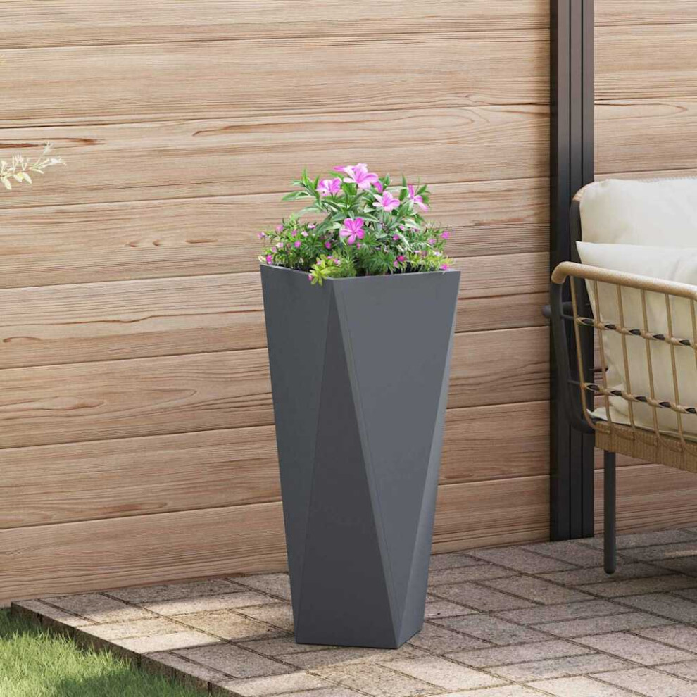 Vidaxl Planter 30 X 30 X 75 Cm Steel Anthracite