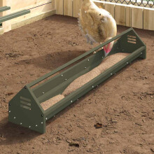 vidaXL Chicken Feeding Trough Olive Green 108 x 20.5 x 20 cm