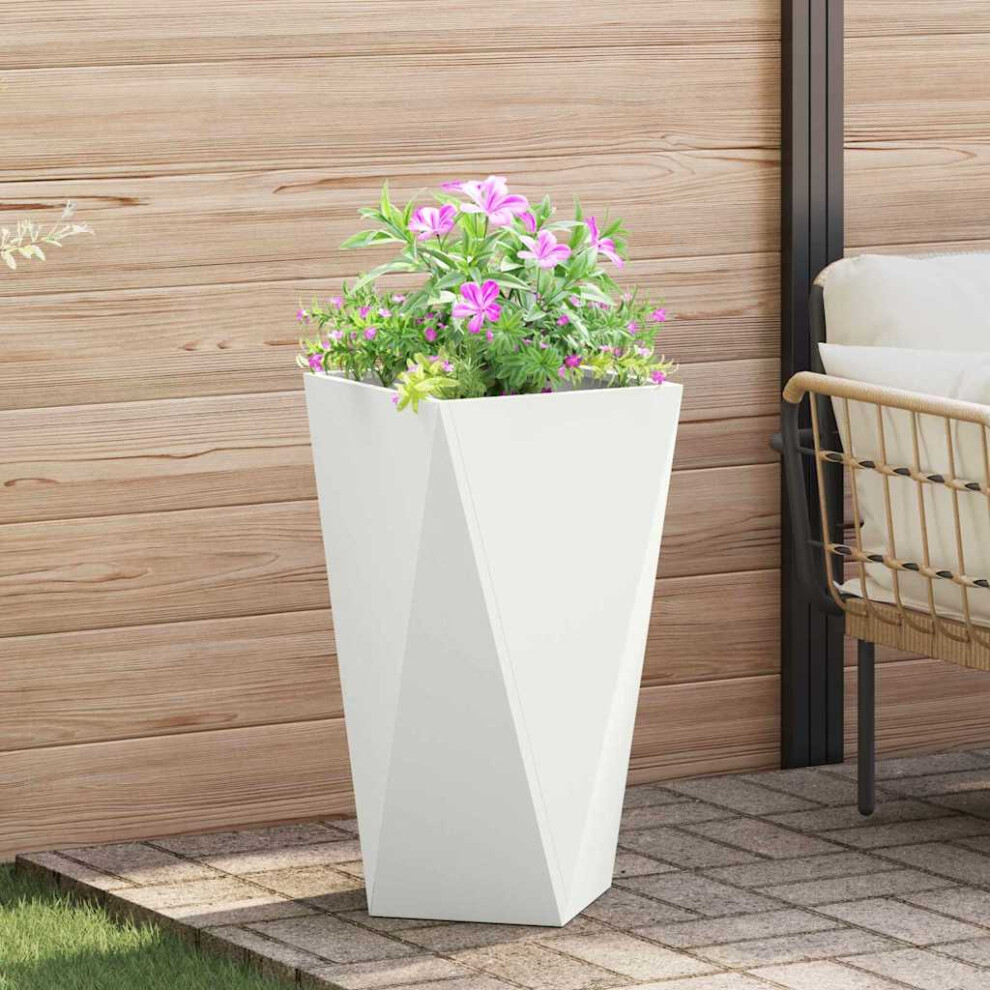Vidaxl Planter 40 X 40 X 75 Cm Steel White