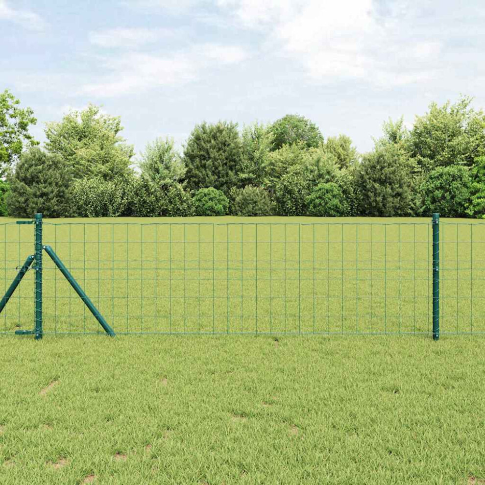 Vidaxl Euro Fence Green 0.4 X 50 M Pvc-Coated Iron 8721158920423
