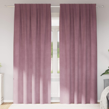 vidaXL Verdunkelungsvorhänge 2 stk. Dunkelrosa 140 x 260 cm Samt
