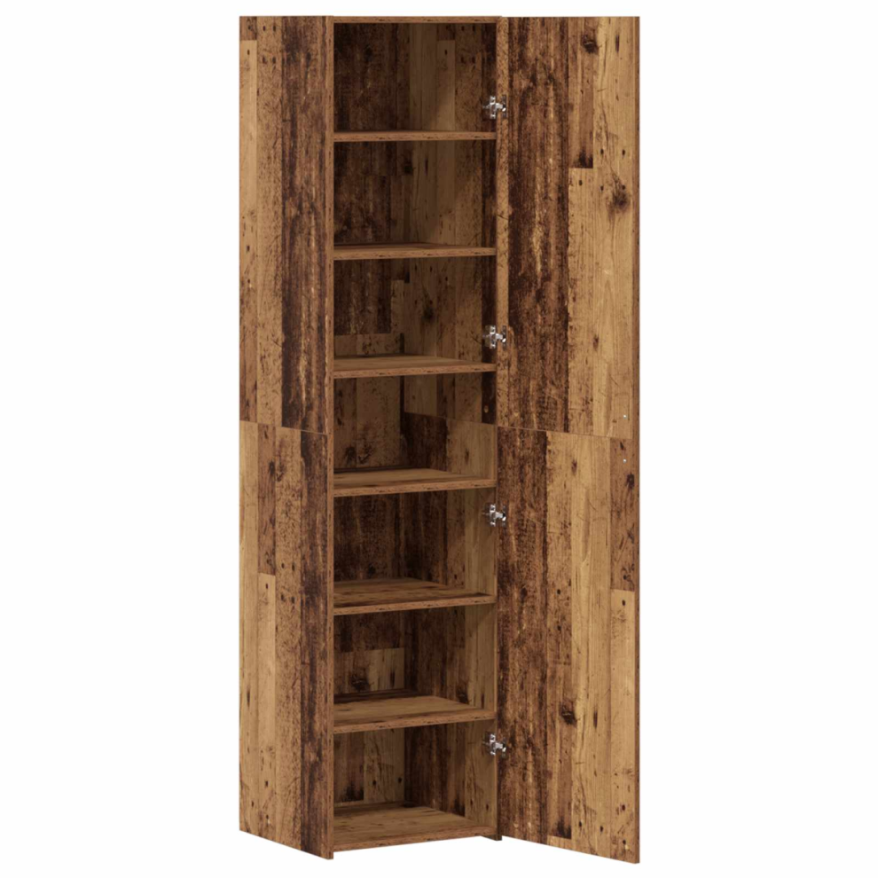 Vidaxl Highboard Old Wood 45 X 42.5 X 185 Cm