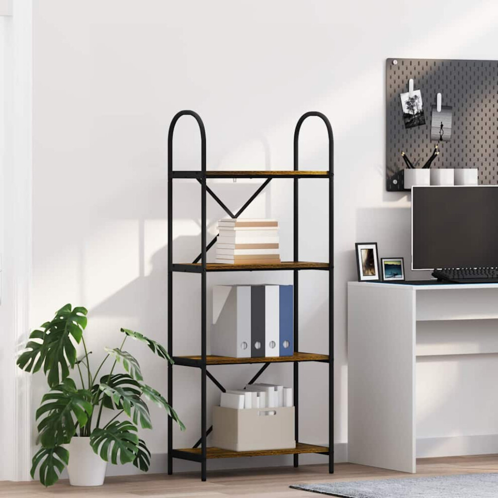 Vidaxl Bookshelf Smoked Oak 60 X 30 X 146 Cm Engineered Wood