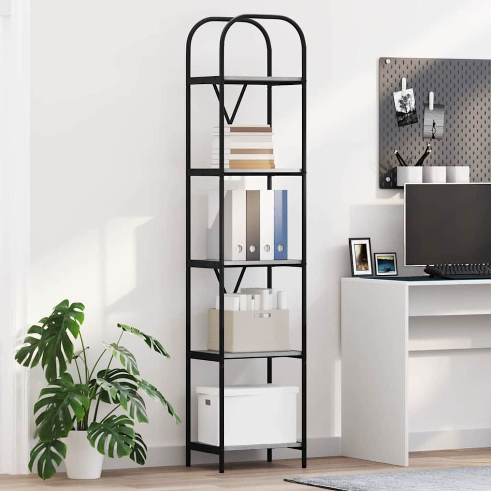 Vidaxl Bookshelf Sonoma 40 X 30 X 183 Cm Engineered Wood Grey