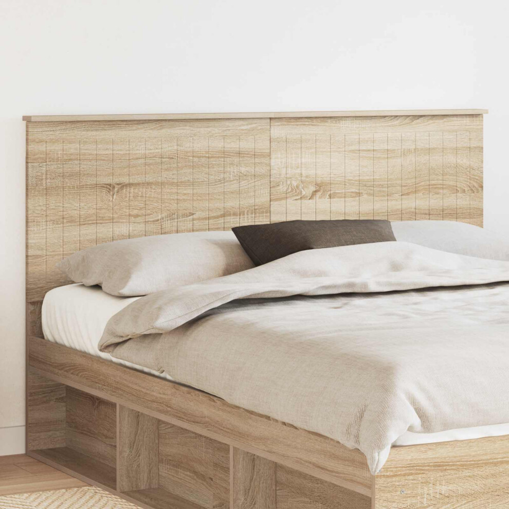 Vidaxl Headboard With Headboard Sonoma Oak 160 Cm Engineered Wood