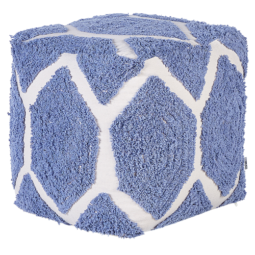 Beliani Pouffe ROJHAN Cotton Blue
