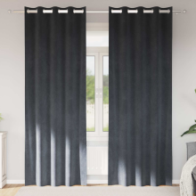 vidaXL Verdunkelungsvorhänge 2 stk. Hellgrau 140 x 260 cm Samt