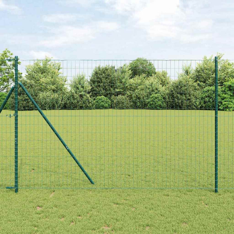 Vidaxl Euro Fence 1.6 X 10 M Pvc-Coated Iron Green
