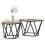 VidaXL vidaXL Side Table Set 2 pcs Artisan Oak Engineered Wood and Steel 3