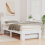 VidaXL vidaXL Bed Frame with Headboard White 90 x 190 cm Solid Pine Wood 3