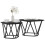 VidaXL vidaXL Side Table Set 2 pcs Black oak 50 x 50 x 40 cm 3