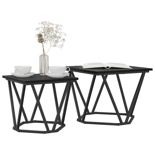 VidaXL vidaXL Side Table Set 2 pcs Black oak 50 x 50 x 40 cm 2