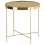 Beliani Side Table LUCEA Tempered Glass Gold 1