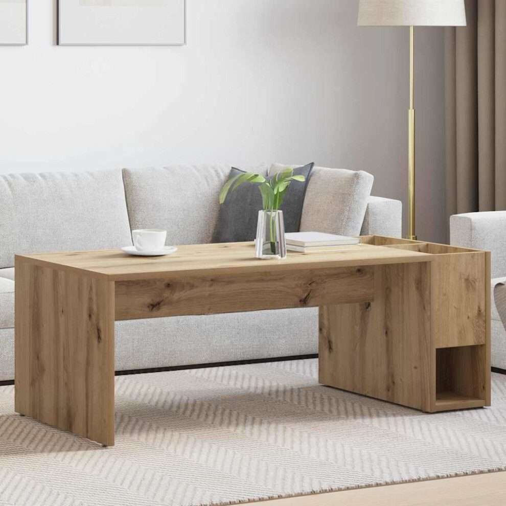 Vidaxl Coffee Table Artisan Oak 101.5 X 50 X 37 Cm Engineered Wood Brown