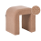 Beliani Pouffe ESTES Boucle Light Brown 1