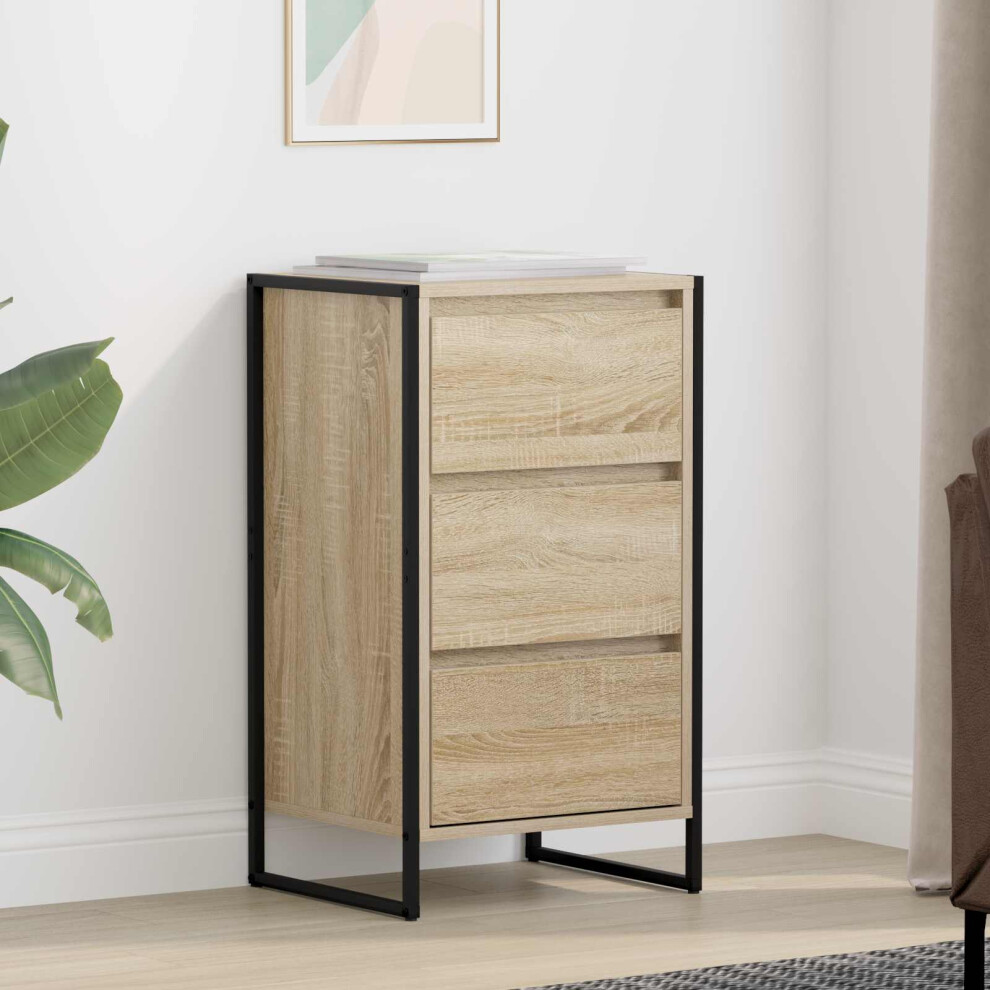 Vidaxl Sideboard With Drawer Sonoma 42 X 36 X 75.5 Cm Engineered Wood