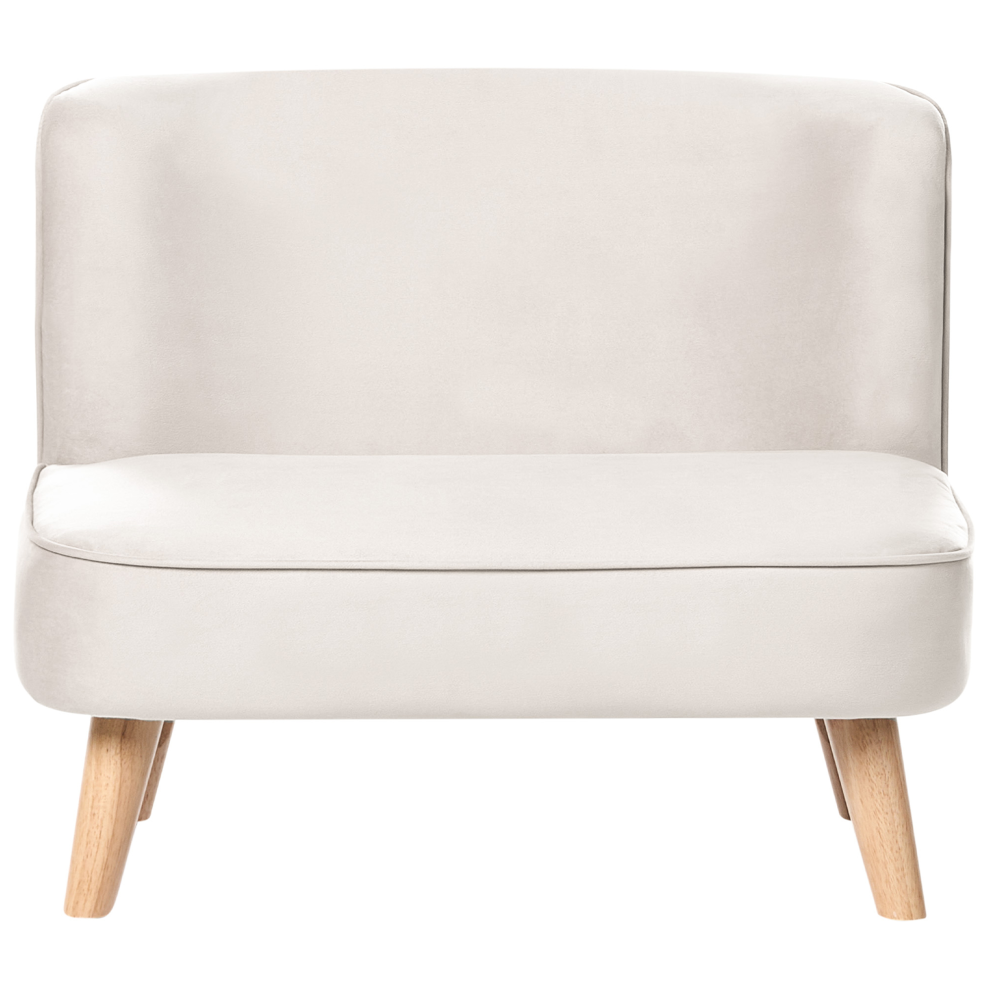 Beliani Kids Sofa Risby Velvet Beige