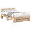 VidaXL vidaXL Bed Frame with Headboard Brown 120 x 190 cm Solid Pine Wood 2