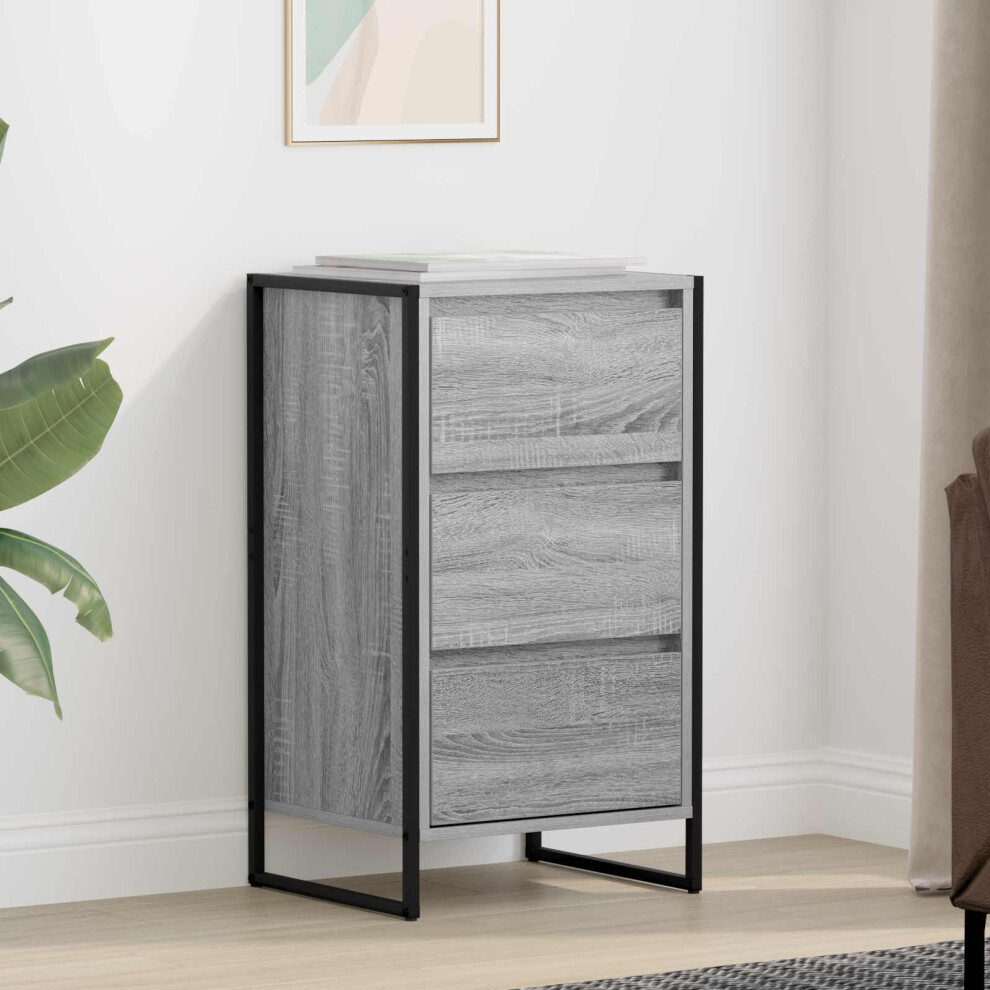 Vidaxl Sideboard Sonoma 42 X 36 X 75.5 Cm Engineered Wood Grey