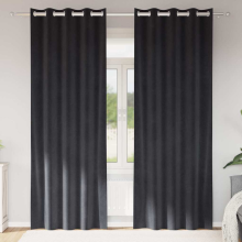 vidaXL Verdunkelungsvorhänge 2 stk. Dunkelgrau 140 x 260 cm Samt