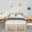 VidaXL vidaXL Bed Frame with Headboard Brown 120 x 190 cm Solid Pine Wood 3