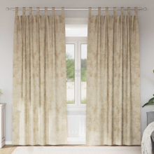 vidaXL Velvet Curtains with Curtains 2 pcs Cream 245 x 140 cm Velvet