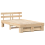 VidaXL vidaXL Bed Frame with Headboard Brown 120 x 190 cm Solid Pine Wood 4