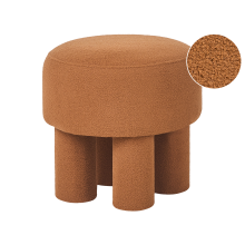 Footstool CANBY Boucle Orange