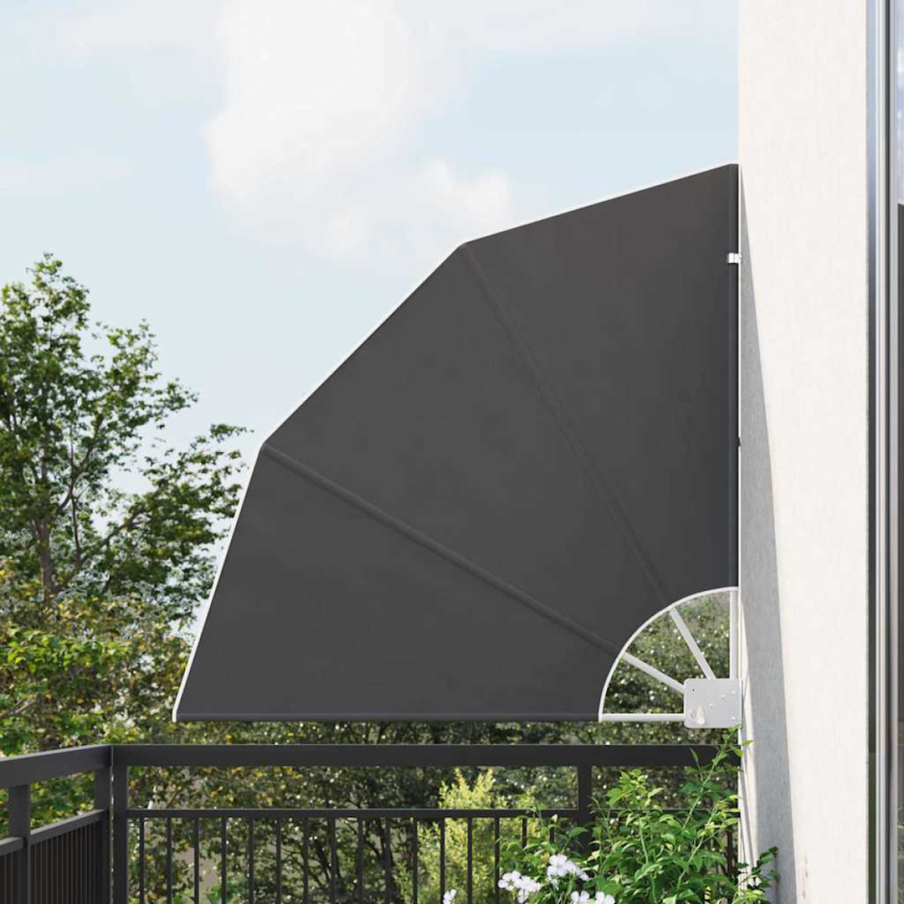 Vidaxl Balcony Privacy Screen Black 115 X 115 Cm Polyester