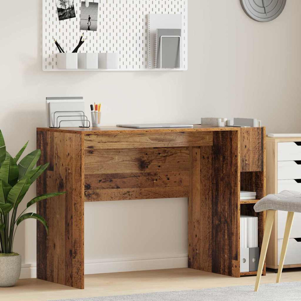 Vidaxl Desk Old Wood 109 X 50 X 78 Cm Engineered Wood
