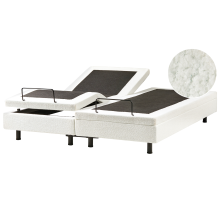 Adjustable Bed without Headboard Boucle DUKE 180 x 200 cm (EU Super King) Off-White