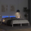 VidaXL vidaXL Bed Frame with Headboard White 135 x 190 cm Solid Pine Wood 4