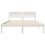 VidaXL vidaXL Bed Frame with Headboard White 135 x 190 cm Solid Pine Wood 5