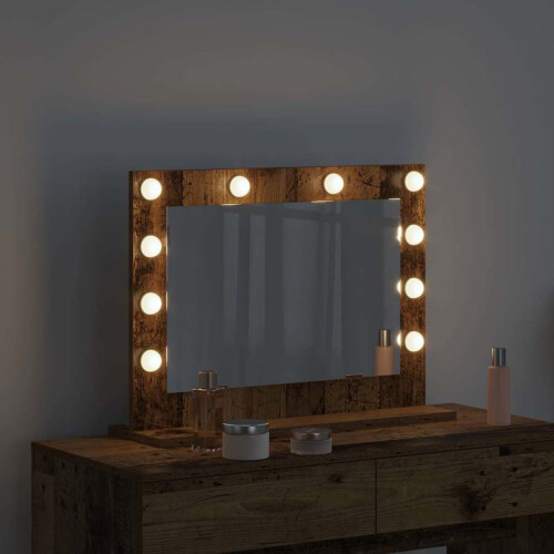 VidaXL vidaXL Vanity Mirror Rectangular with Mirror Old Wood 60 x 45 x 18 cm 2