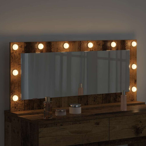 VidaXL vidaXL Vanity Mirror Rectangular with Mirror Old Wood 100 x 45 x 18 cm 2