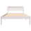 VidaXL vidaXL Bed Frame with Headboard White 90 x 190 cm Solid Pine Wood 5
