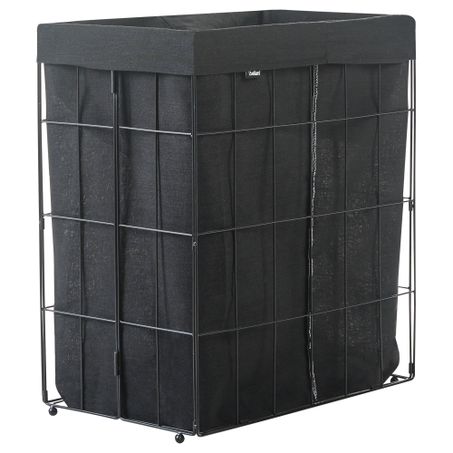 Beliani Laundry Basket CULPINA Metal Black 100 L