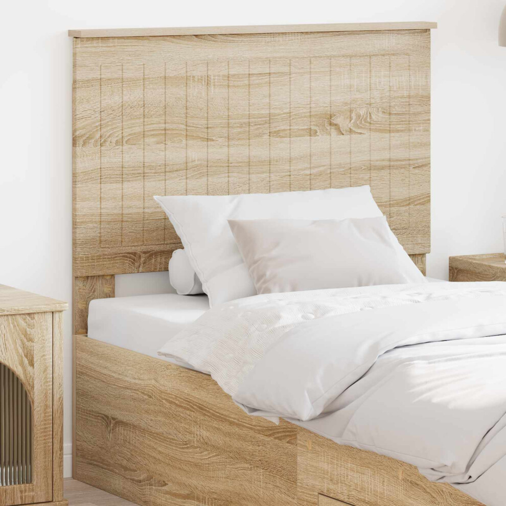 Vidaxl Headboard With Headboard Sonoma Oak 90 Cm Engineered Wood