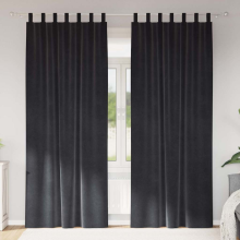 vidaXL Verdunkelungsvorhänge 2 stk. Dunkelgrau 140 x 245 cm Samt
