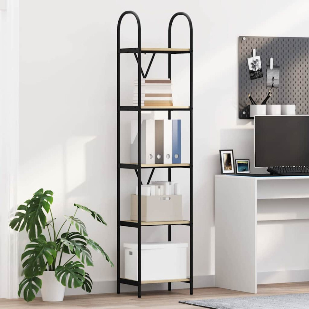 Vidaxl Bookshelf Sonoma Oak 40 X 30 X 183 Cm Engineered Wood