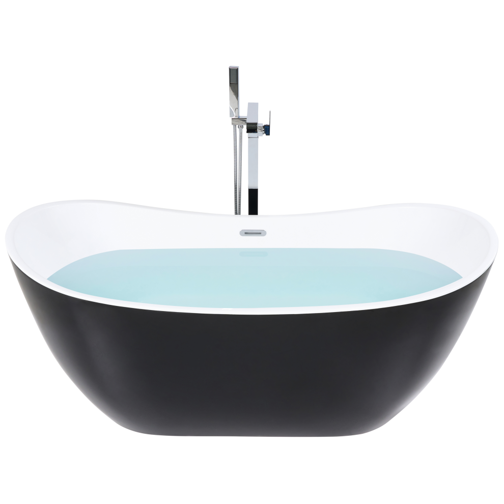 Beliani Freestanding Bathtub Antigua 1700 X 770 Mm Black