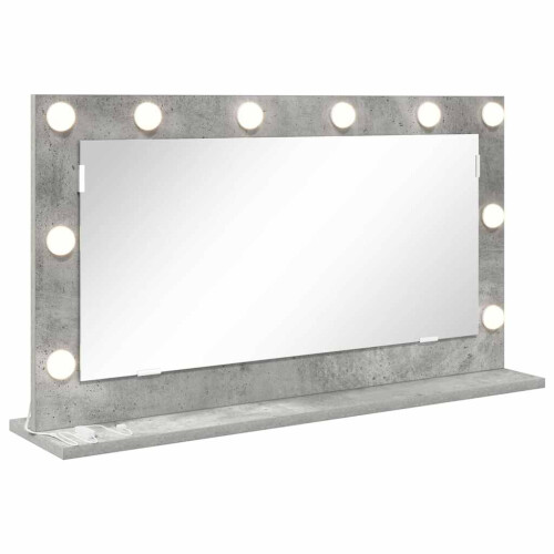 VidaXL vidaXL Vanity Mirror Rectangular Concrete Grey 80 x 45 x 18 cm 1
