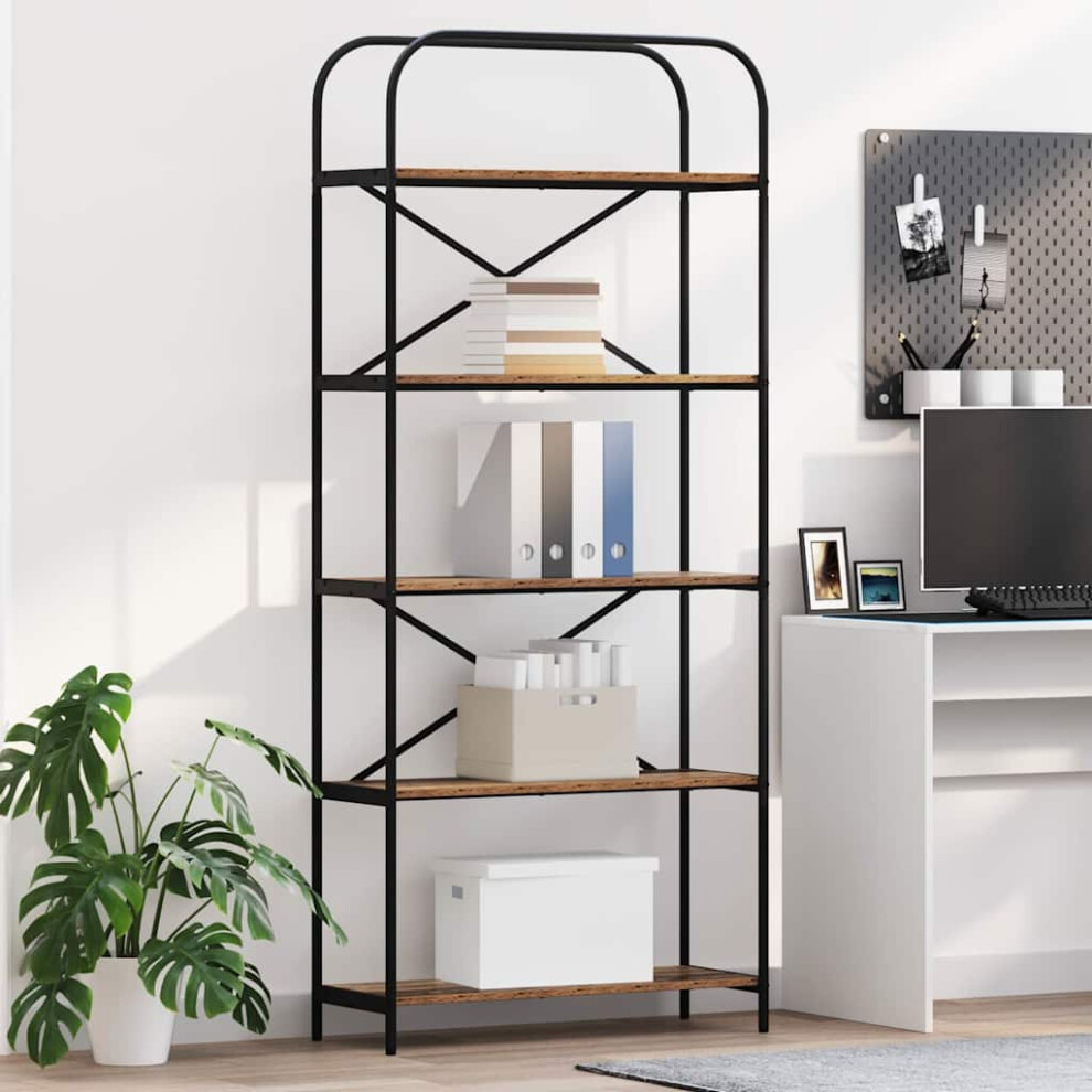 Vidaxl Bookshelf Old Wood 80 X 30 X 183 Cm Engineered Wood