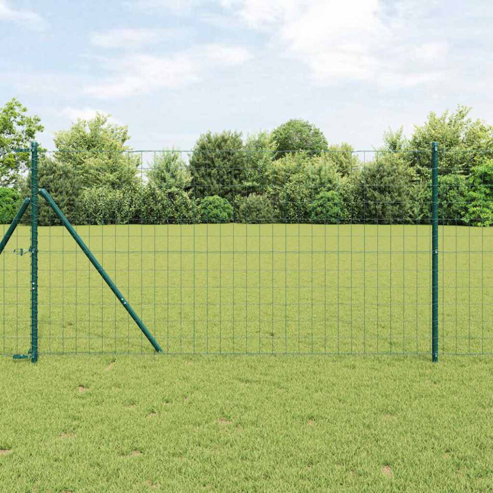 Vidaxl Euro Fence Green 1.4 X 10 M Pvc-Coated Iron 8721158920003