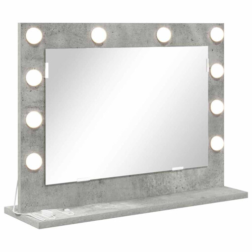 VidaXL vidaXL Vanity Mirror Rectangular Concrete Grey 60 x 45 x 18 cm 1
