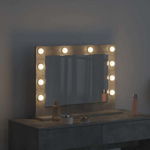 VidaXL vidaXL Vanity Mirror Rectangular Concrete Grey 60 x 45 x 18 cm 2