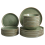Beliani Set of 24 Dinnerware HOPS Stoneware Green 1