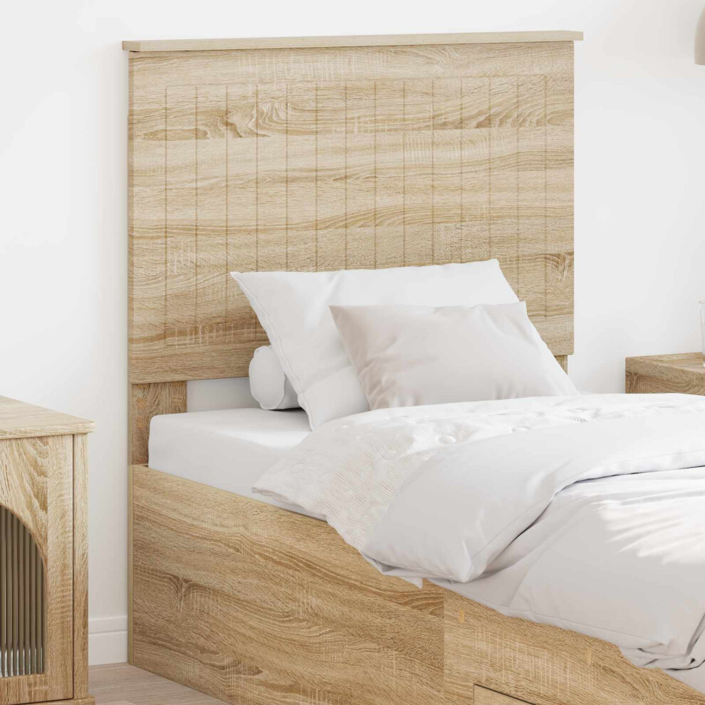 Vidaxl Headboard With Headboard Sonoma Oak 80 Cm Engineered Wood