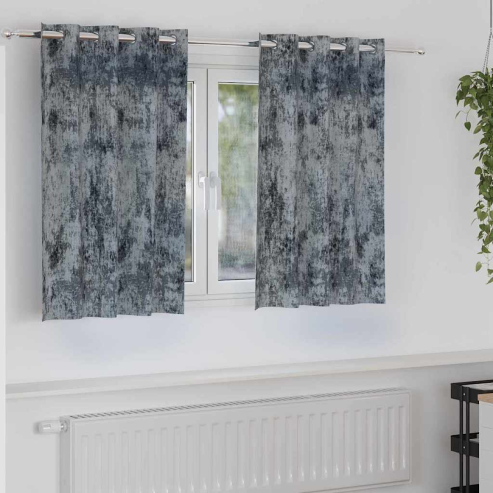Vidaxl Velvet Curtains 2 Pcs Silver Grey 140 X 140 Cm Velvet, Grey - Image 2