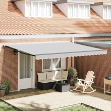 vidaXL Awning Frame Manual Adjustable Anthracite 4 x 3 m Steel